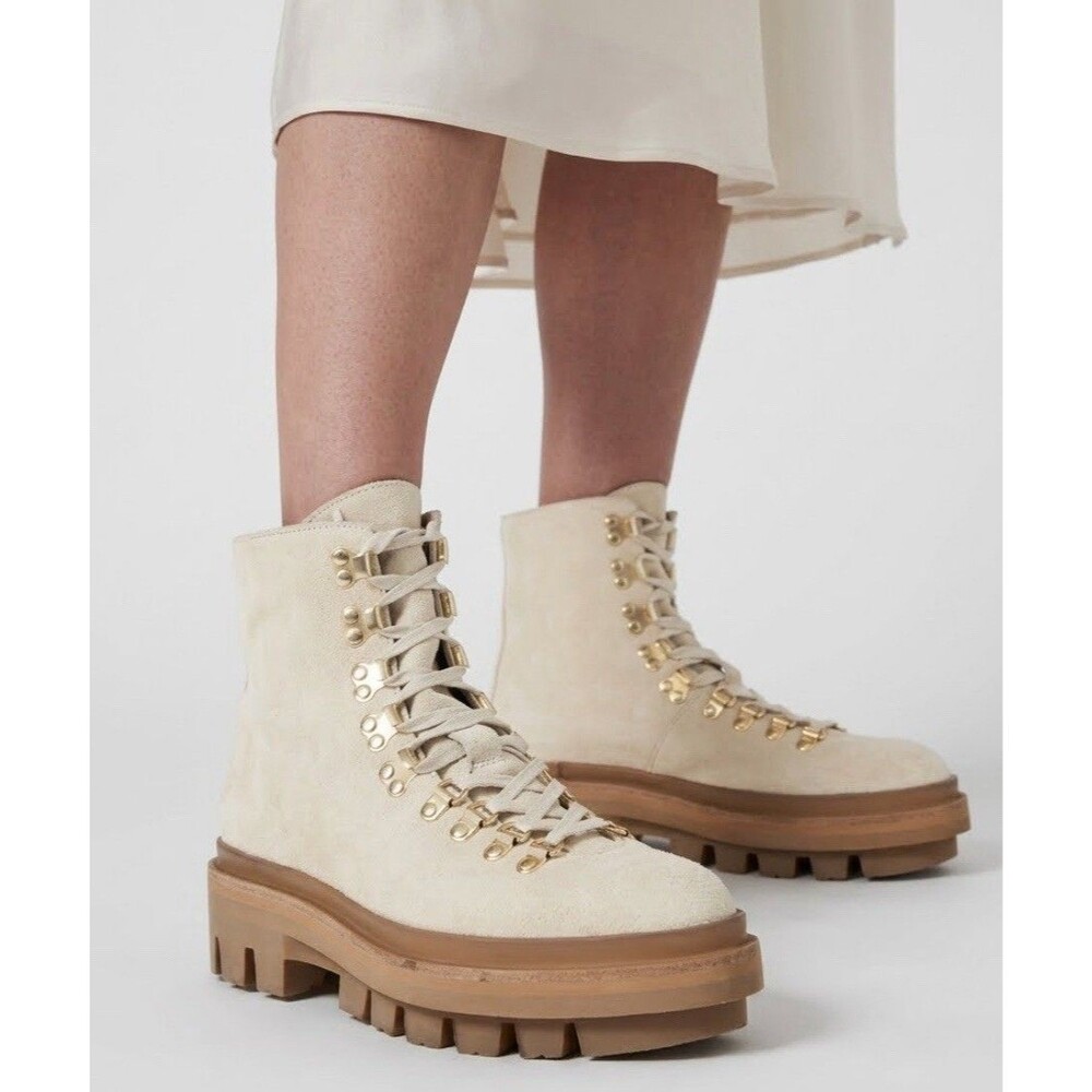 ALLSAINTS Women's Size 6 Platform Wanda Round Toe Block Heel Boot‎ New In Box